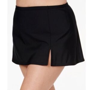 Swim Solutions Plus Size Swim Skirt, Style 525048X, Black, 22W, MSRP $64. NWT!